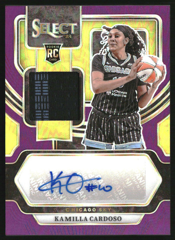 2024 Select WNBA Autographed Memorabilia Purple Kamilla Cardoso RC Auto /99