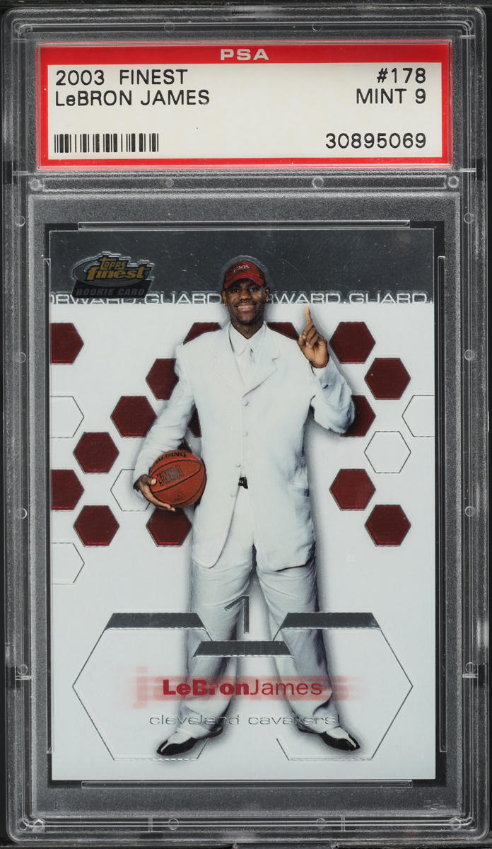 2002 Finest Basketball LeBron James ROOKIE #178 PSA 9 MINT