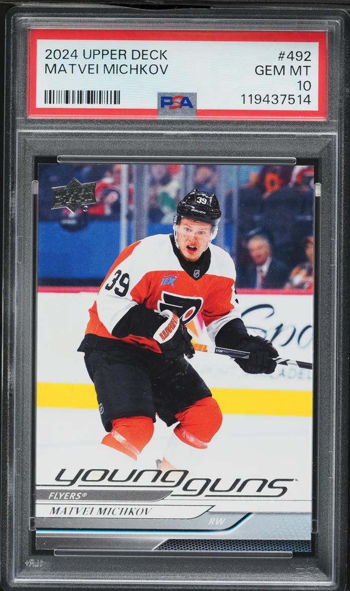2024 Upper Deck Young Guns Matvei Michkov ROOKIE #492 PSA 10 GEM MINT