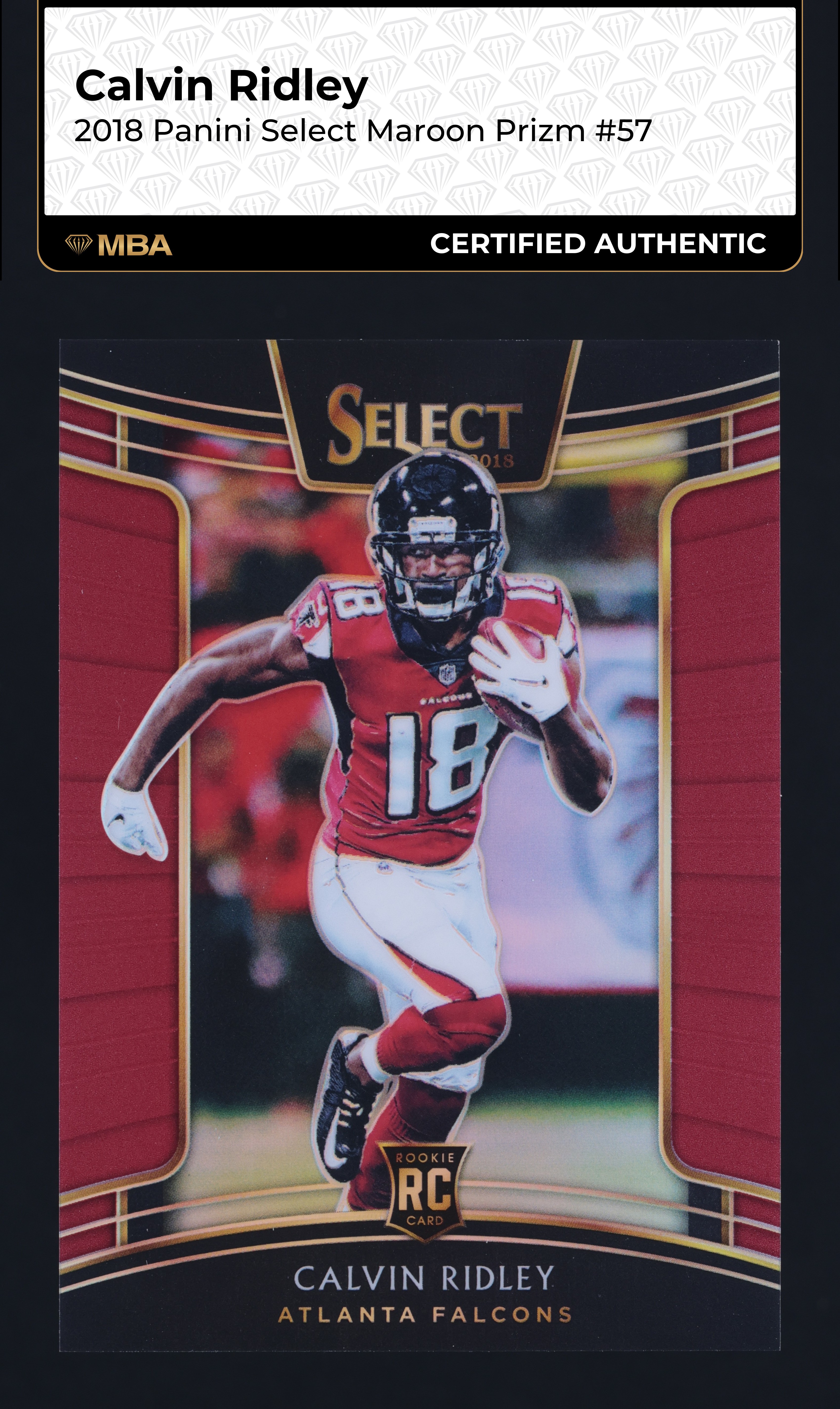 2018 Select Concourse Maroon Prizm Calvin Ridley ROOKIE /99 #57 MBA AUTH
