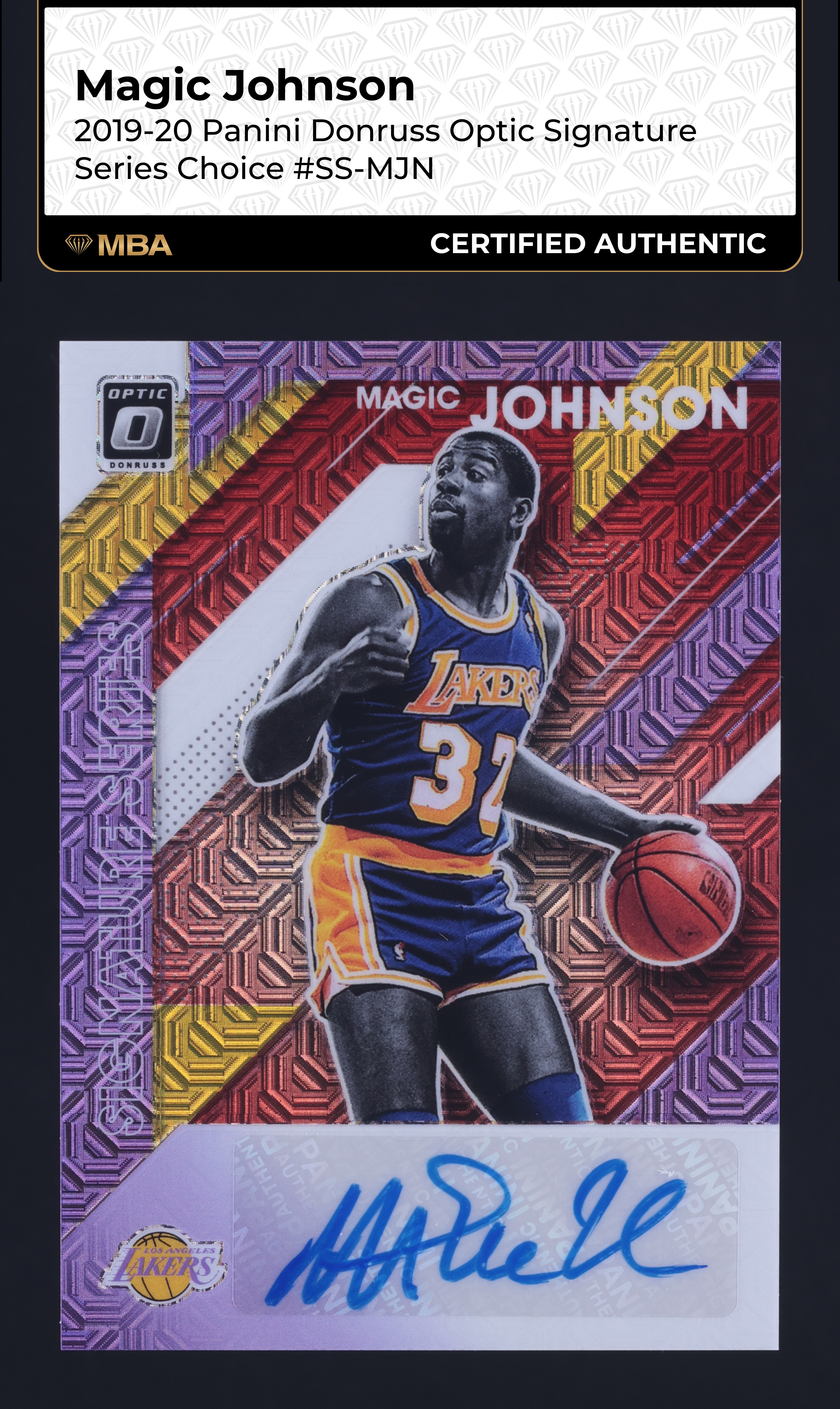 2019 Donruss Optic Signature Series Choice Magic Johnson AUTO #SS-MJN MBA AUTH