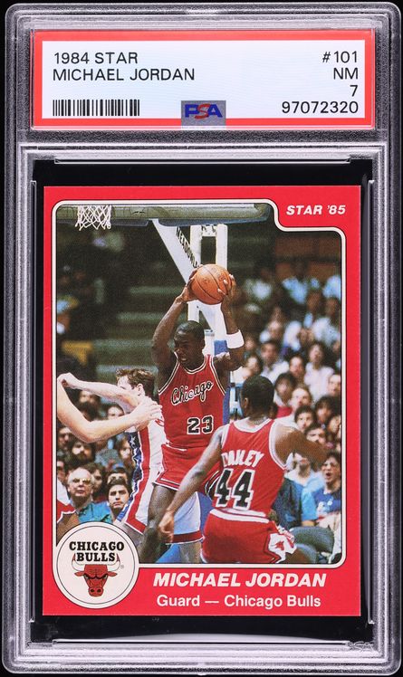 1984 Star Basketball Michael Jordan ROOKIE #101 PSA 7 NRMT