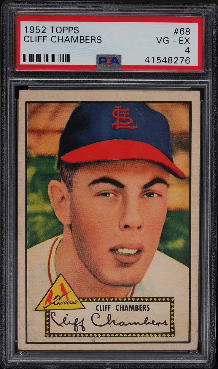 1952 Topps Cliff Chambers #68 PSA 4 VGEX