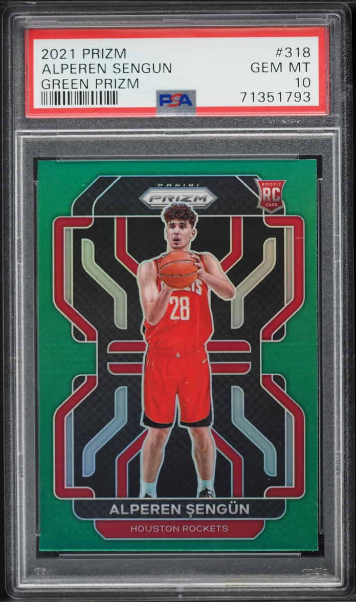 2021 Panini Prizm Green Alperen Sengun ROOKIE #318 PSA 10 GEM MINT