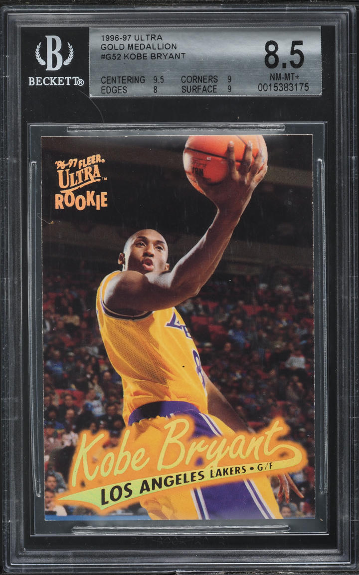 1996 Ultra Gold Medallion Kobe Bryant ROOKIE #G52 BGS 8.5 NM-MT+