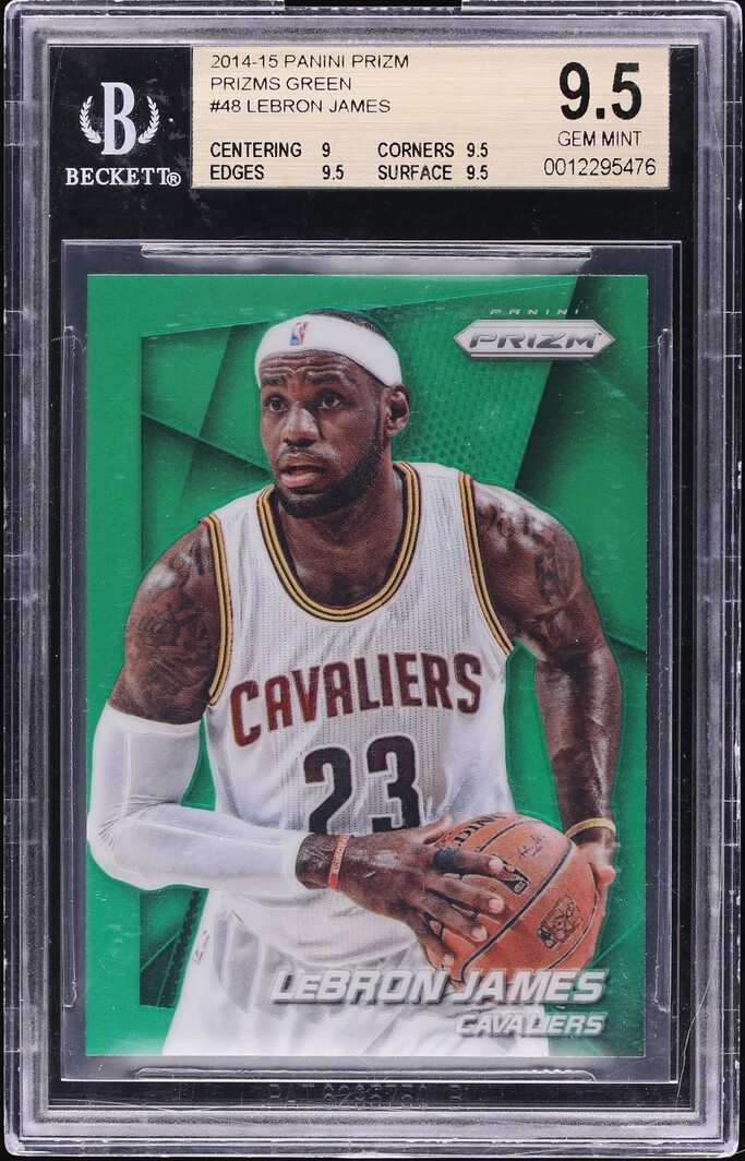 2014 Panini Prizm Green LeBron James #48 BGS 9.5 GEM MINT