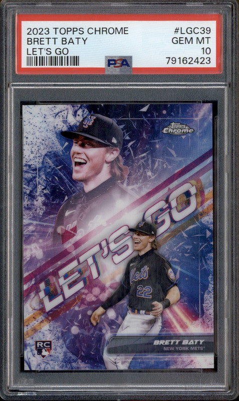 2023 Topps Chrome Let's Go #LGC39 Brett Baty RC Rookie PSA 10