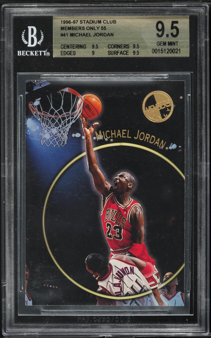 1996 Stadium Club Members Only 55 Michael Jordan #41 BGS 9.5 GEM MINT