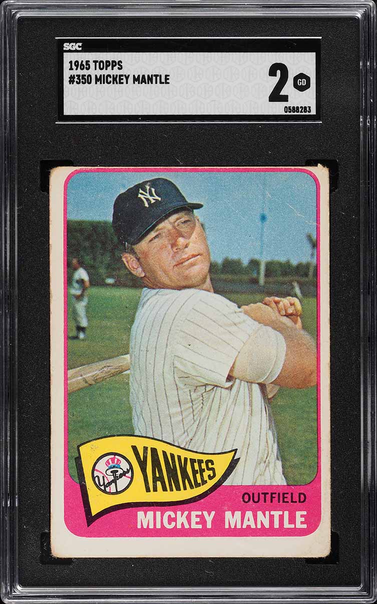 1965 Topps Mickey Mantle #350 SGC 2 GD