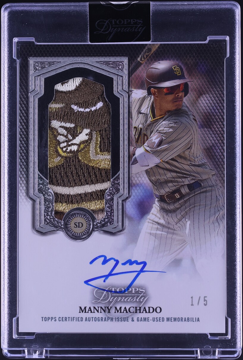 2023 Topps Dynasty Silver Manny Machado PATCH AUTO 1/5 #DAPB-MMA1