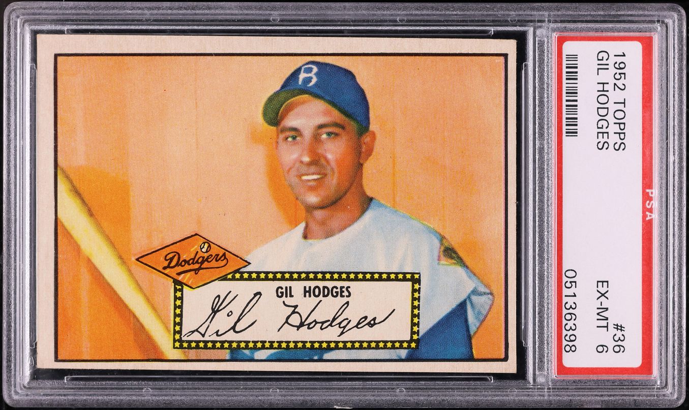 1952 Topps Gil Hodges #36 PSA 6 EXMT