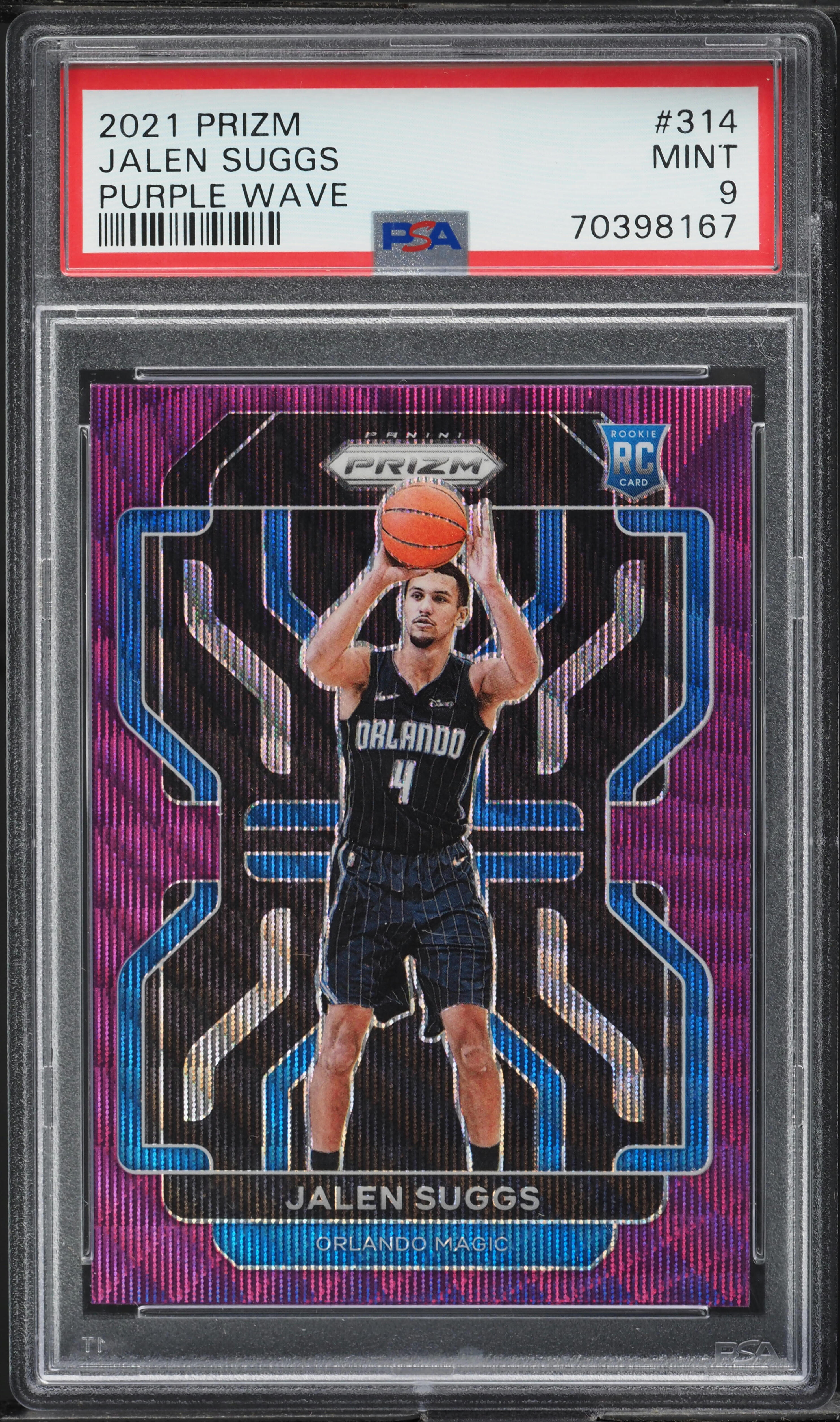 2021 Panini Prizm Purple Wave Jalen Suggs ROOKIE #314 PSA 9 MINT