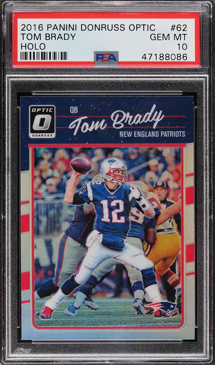 2016 Donruss Optic Holo Tom Brady #62 PSA 10 GEM MINT