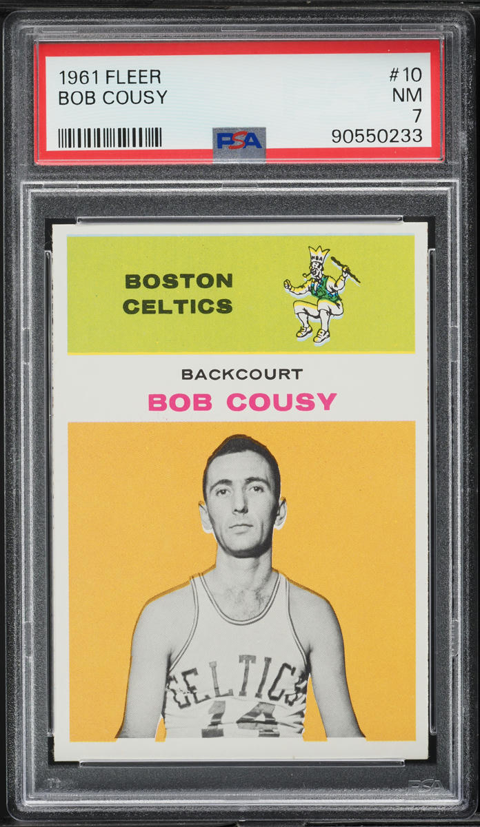 1961 Fleer Basketball Bob Cousy #10 PSA 7 NRMT