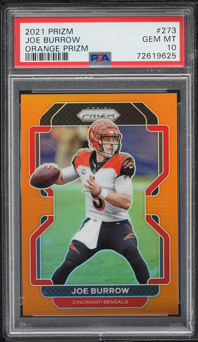 2021 Panini Prizm Orange Joe Burrow /249 #273 PSA 10 GEM MINT