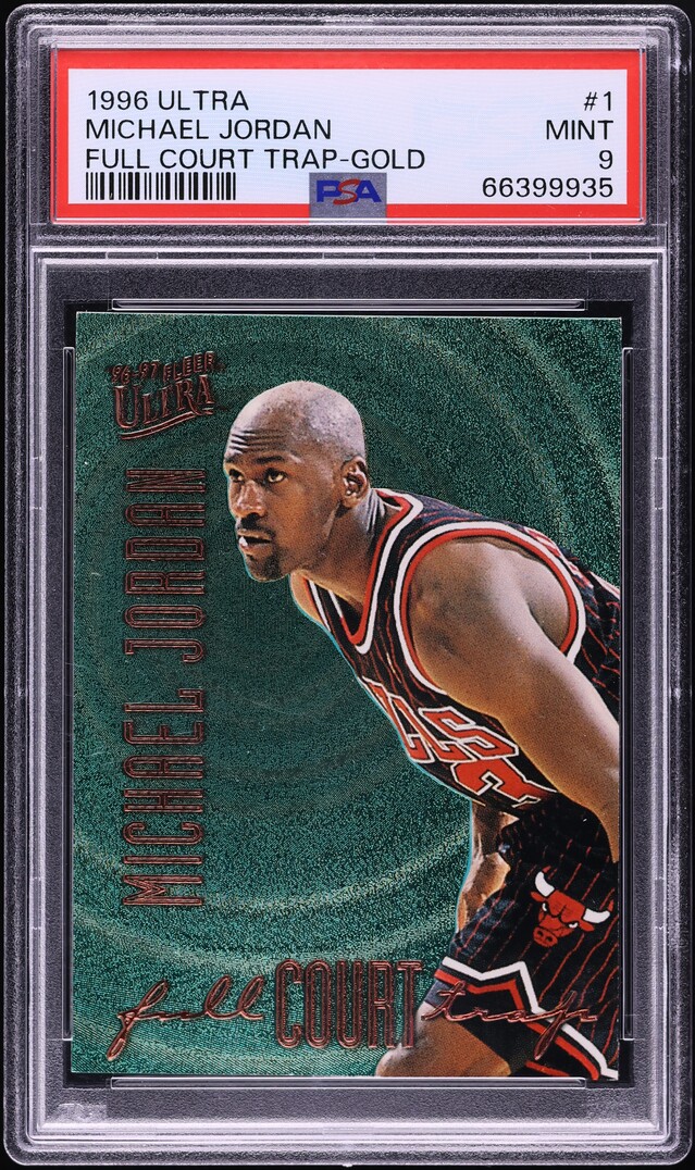 1996 Ultra Full Court Trap Gold Michael Jordan #1 PSA 9 MINT