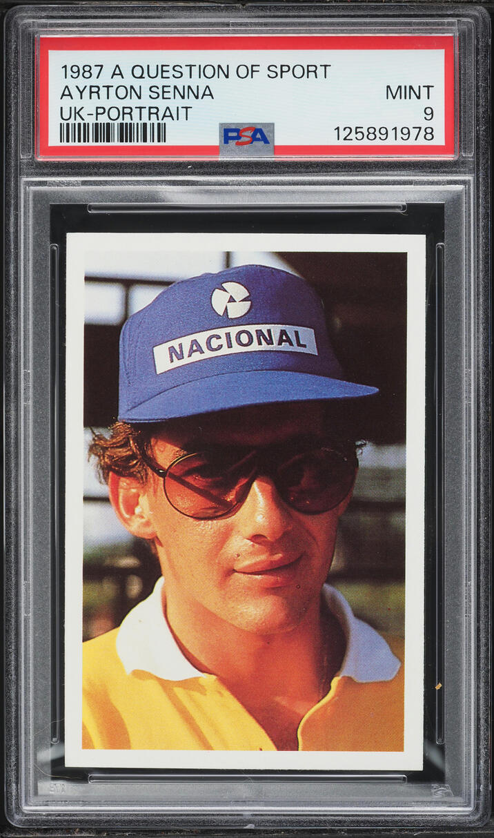 1987 A Question Of Sport UK Portrait Ayrton Senna ROOKIE PSA 9 MINT