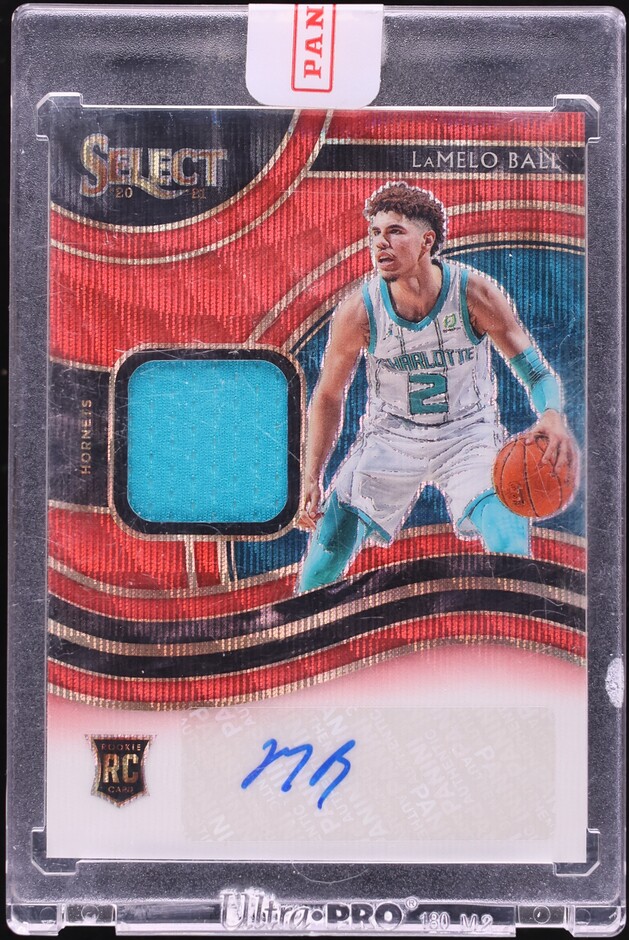 2020 Select Red Wave Prizm LaMelo Ball ROOKIE PATCH AUTO #RJA-BAL