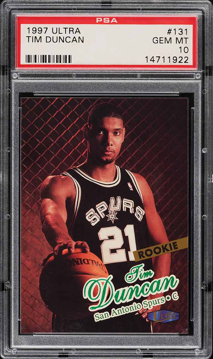 1997 Ultra Basketball Tim Duncan ROOKIE #131 PSA 10 GEM MINT