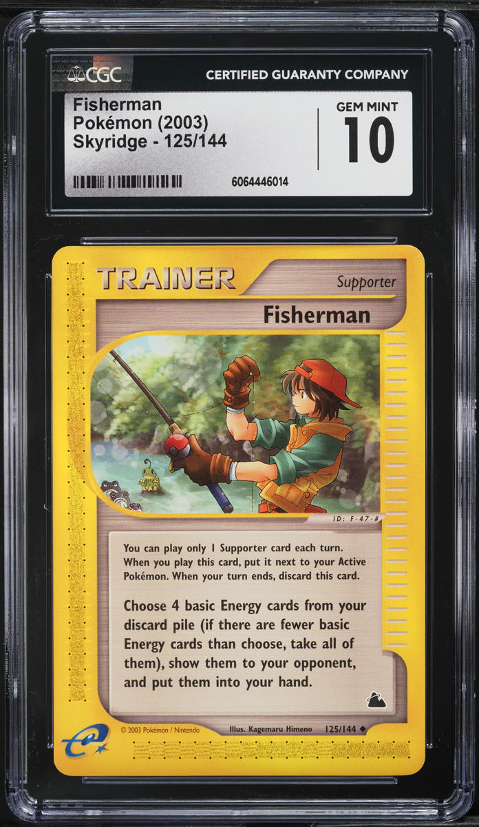 2003 Pokemon Skyridge Fisherman #125 CGC 10 GEM MINT