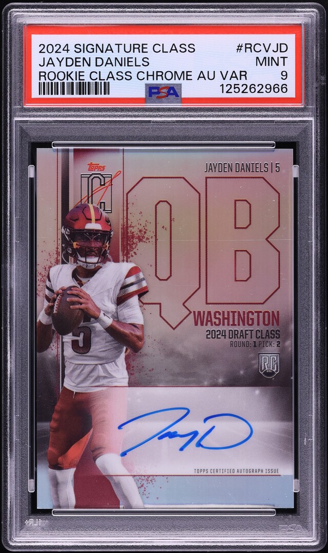 2024 Topps Signature Class Chrome Variation Jayden Daniels ROOKIE AUTO PSA 9