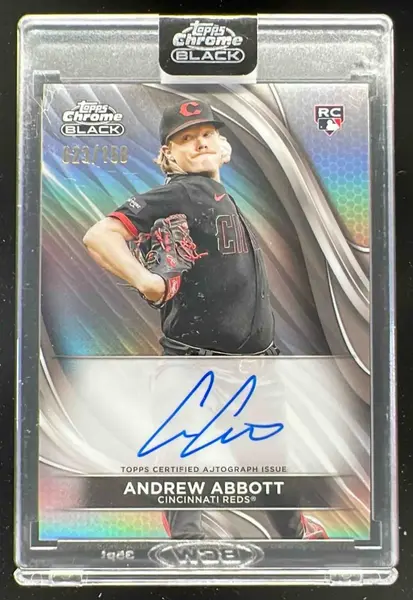 2024 Topps Chrome Black Autographs Refractors #CBA-AA Andrew Abbott RC Auto /150