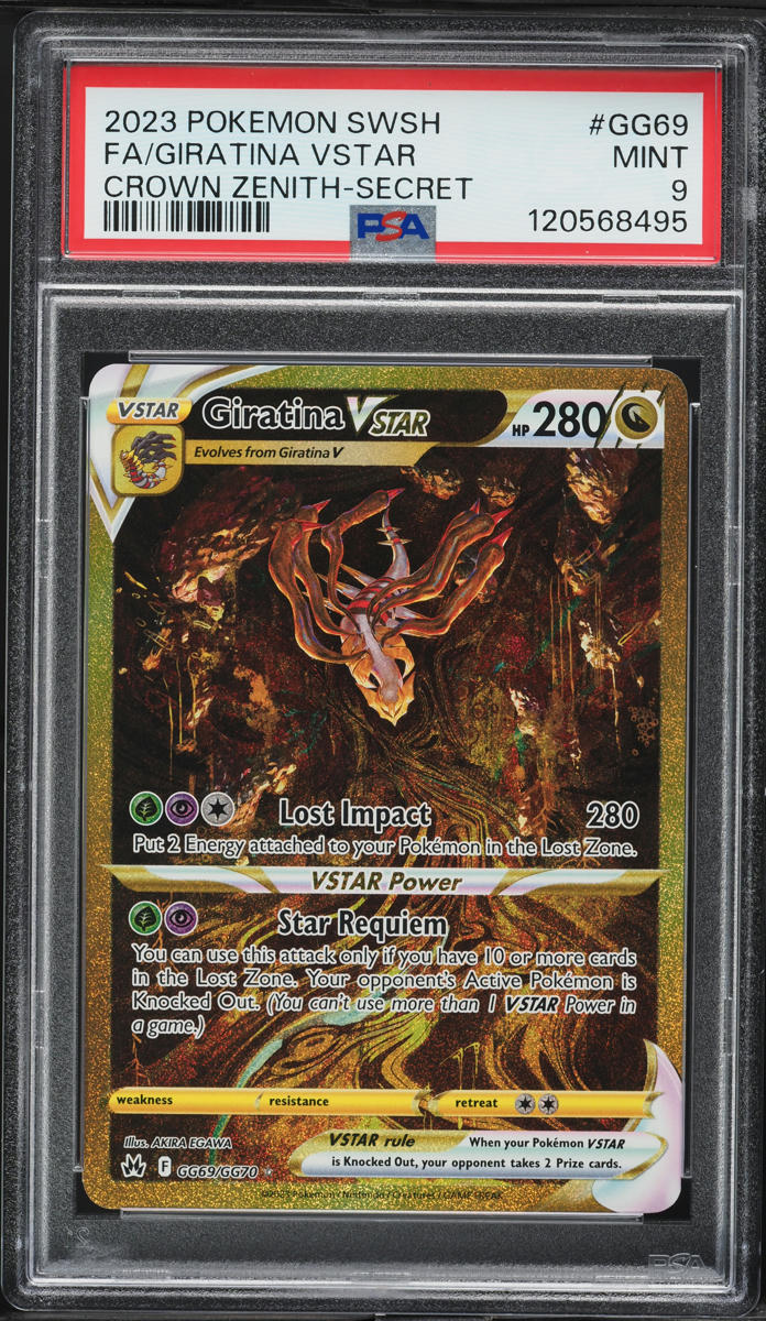 2023 Pokemon SWSH Crown Zenith Full Art Giratina VSTAR #GG69 PSA 9 MINT
