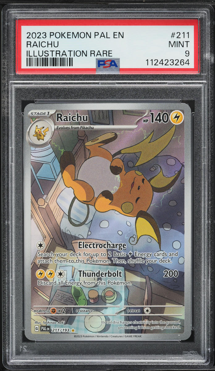 2023 Pokemon Scarlet & Violet Paldea Evolved IR Raichu #211 PSA 9 MINT