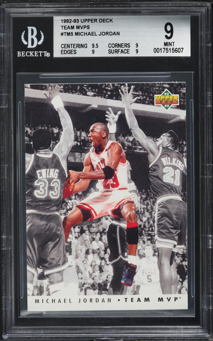 1992 Upper Deck Team MVPs Michael Jordan #TM5 BGS 9 MINT