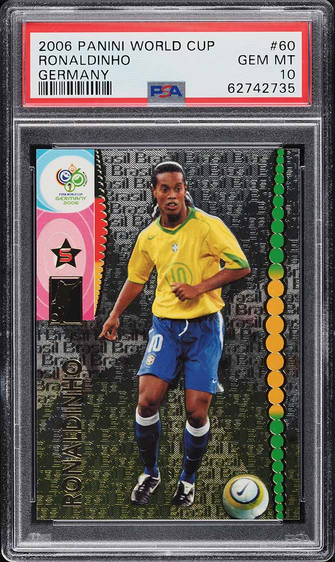 2006 Panini World Cup Germany Ronaldinho #60 PSA 10 GEM MINT