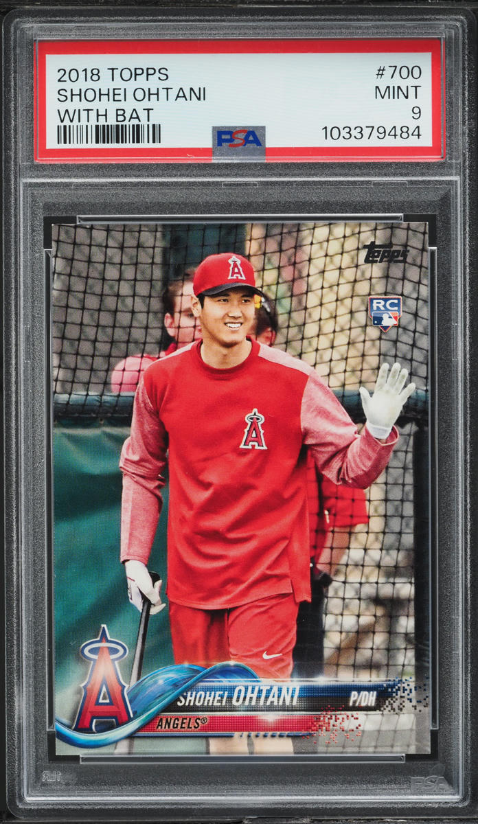 2018 Topps With Bat Shohei Ohtani ROOKIE #700 PSA 9 MINT