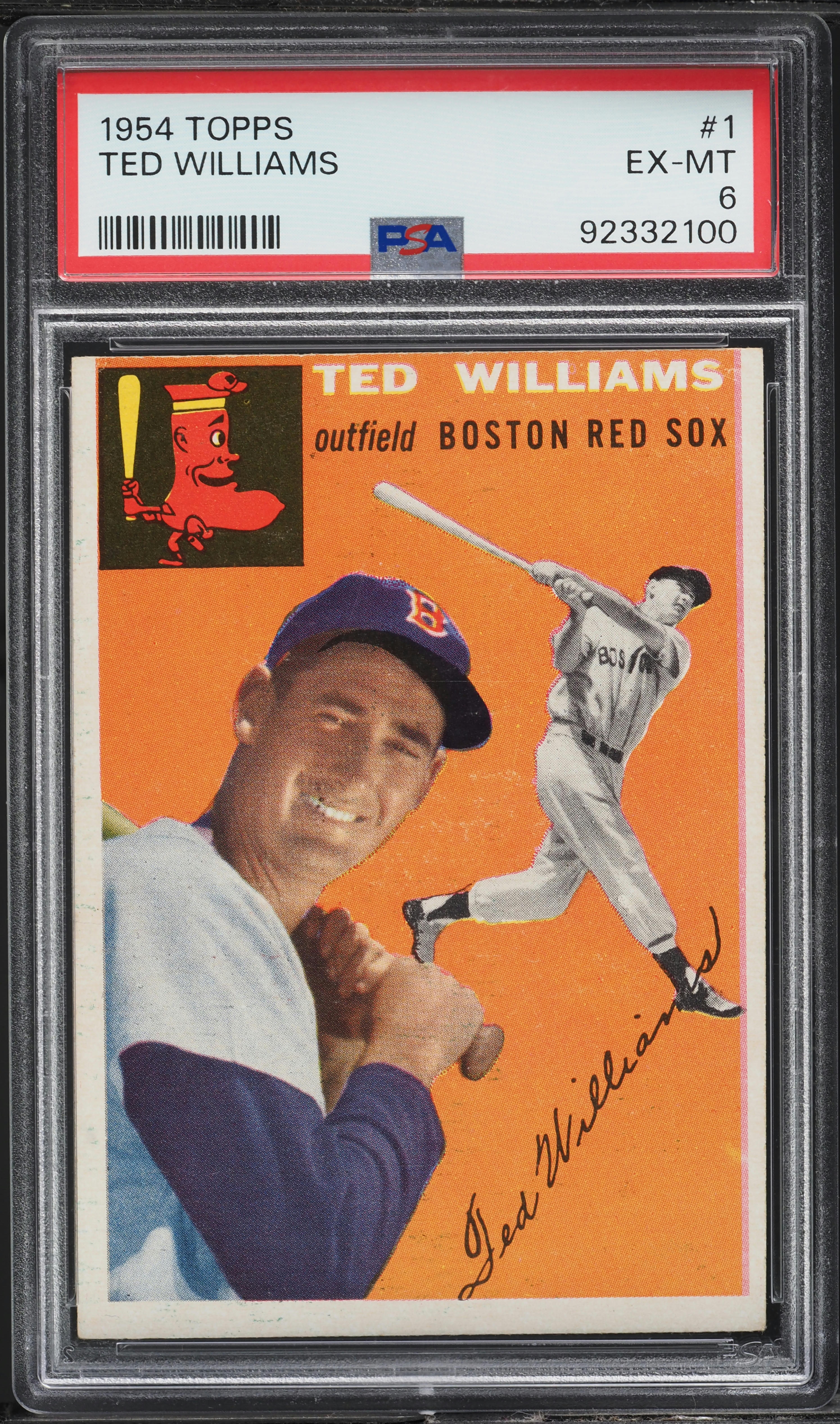 1954 Topps Ted Williams #1 PSA 6 EXMT