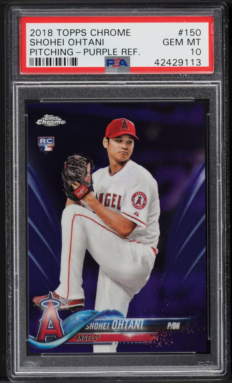 2018 Topps Chrome Purple Refractor Shohei Ohtani ROOKIE /299 #150 PSA 10 GEM