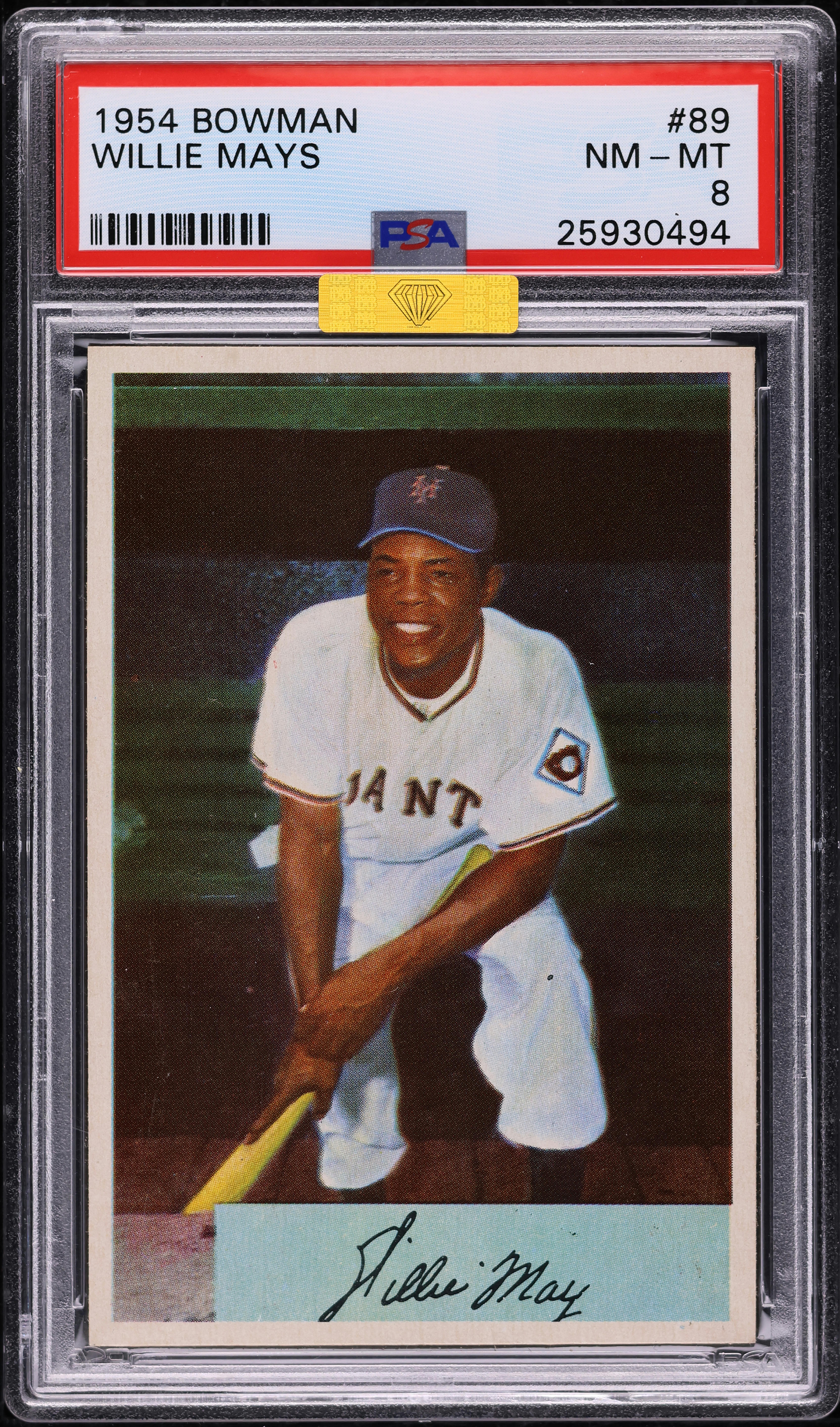1954 Bowman Willie Mays #89 MBA PSA 8 NM-MT