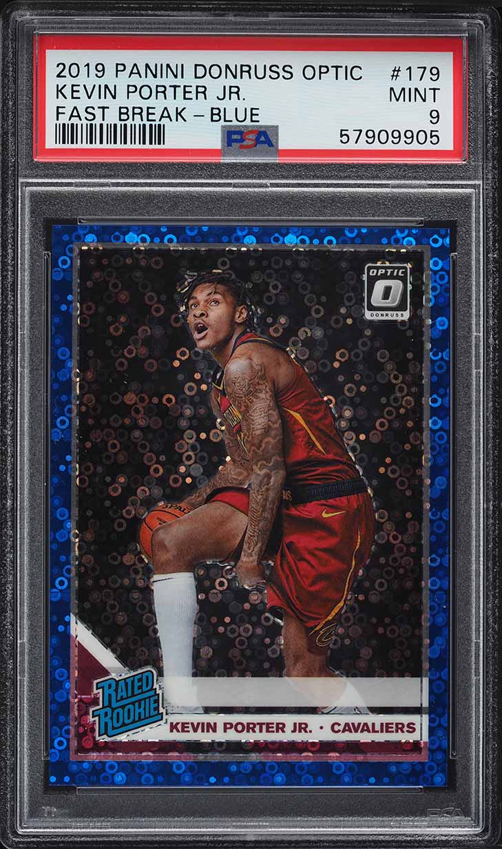 2019 Donruss Optic Fast Break Blue Kevin Porter Jr. ROOKIE /50 #179 PSA 9 MINT