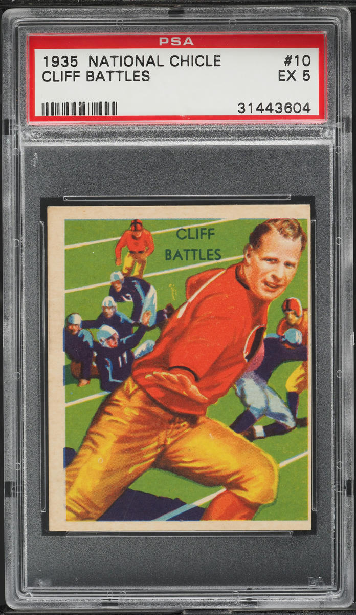 1935 National Chicle Football Cliff Battles #10 PSA 5 EX