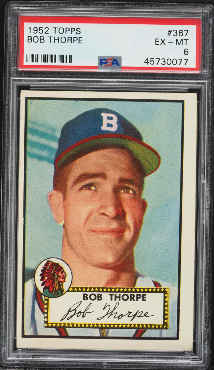 1952 Topps Bob Thorpe #367 PSA 6 EXMT