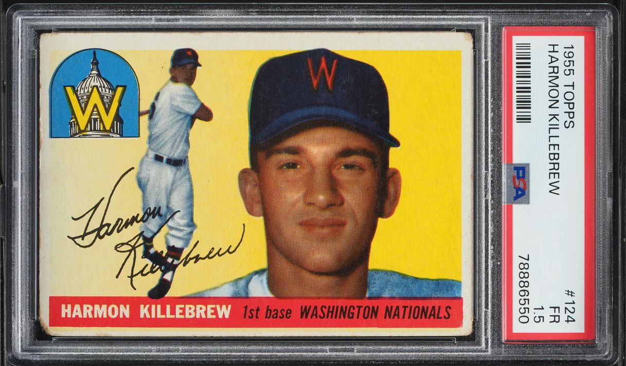 1955 Topps Harmon Killebrew ROOKIE #124 PSA 1.5 FR