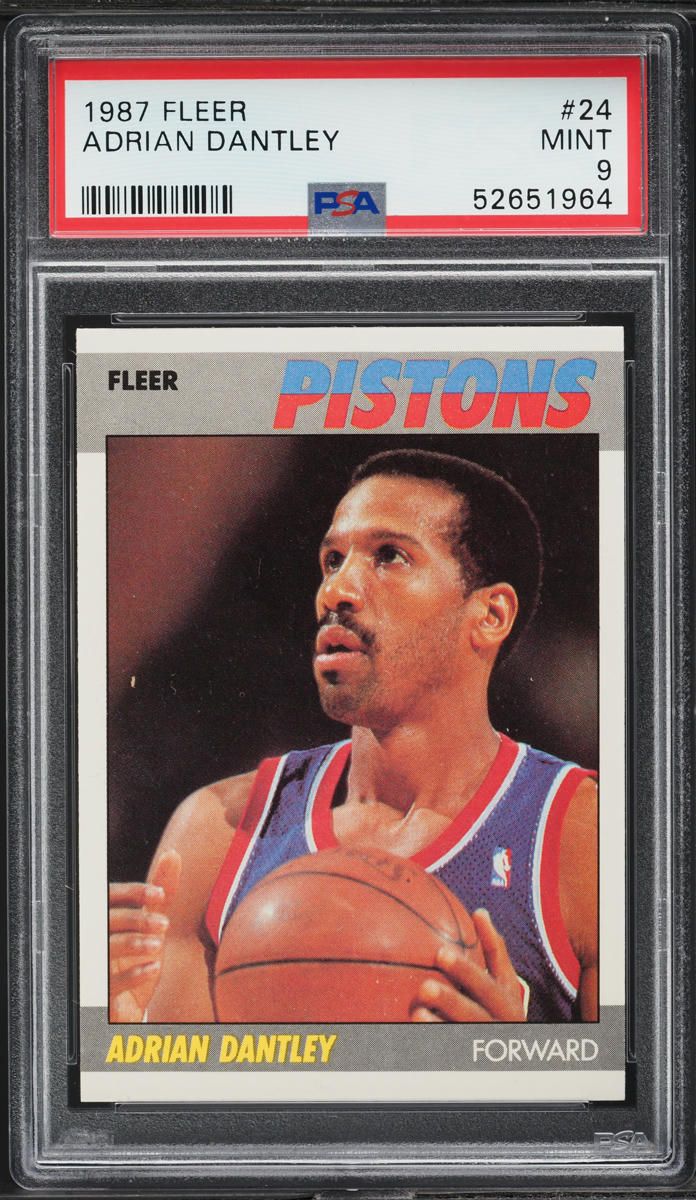 1987 Fleer Basketball Adrian Dantley #24 PSA 9 MINT