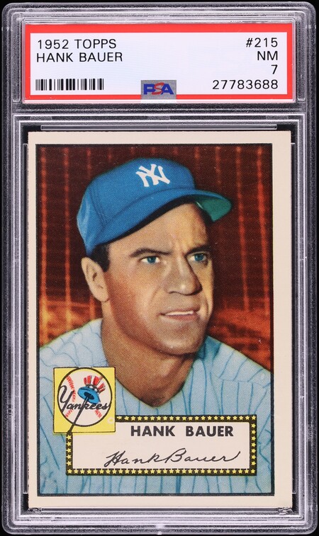 1952 Topps Hank Bauer #215 PSA 7 NRMT