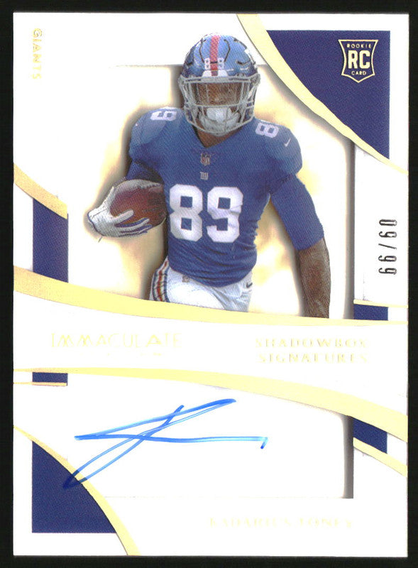 2021 Immaculate Collection Rookie Shadowbox Signature Kadarius Toney RC Auto /99
