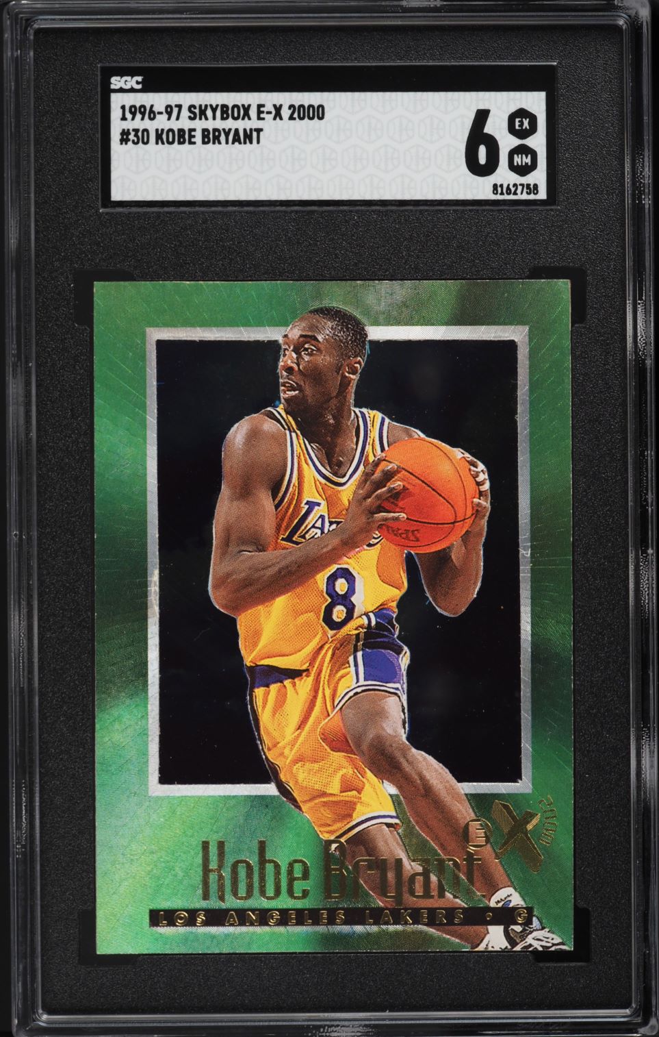 1996 Skybox E-X2000 Kobe Bryant ROOKIE #30 SGC 6 EXMT