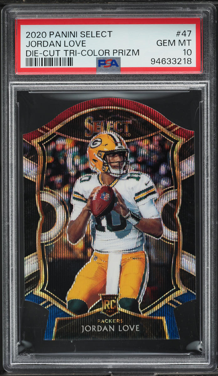 2020 Select Concourse Tri-Color Prizm Die-Cut Jordan Love ROOKIE #47 PSA 10 GEM