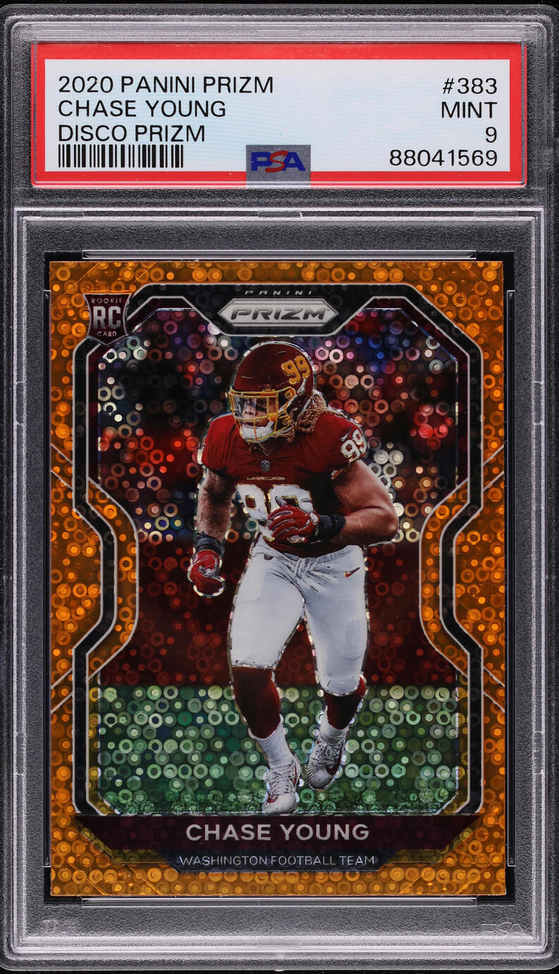 2020 Panini Prizm Disco Chase Young ROOKIE #383 PSA 9 MINT