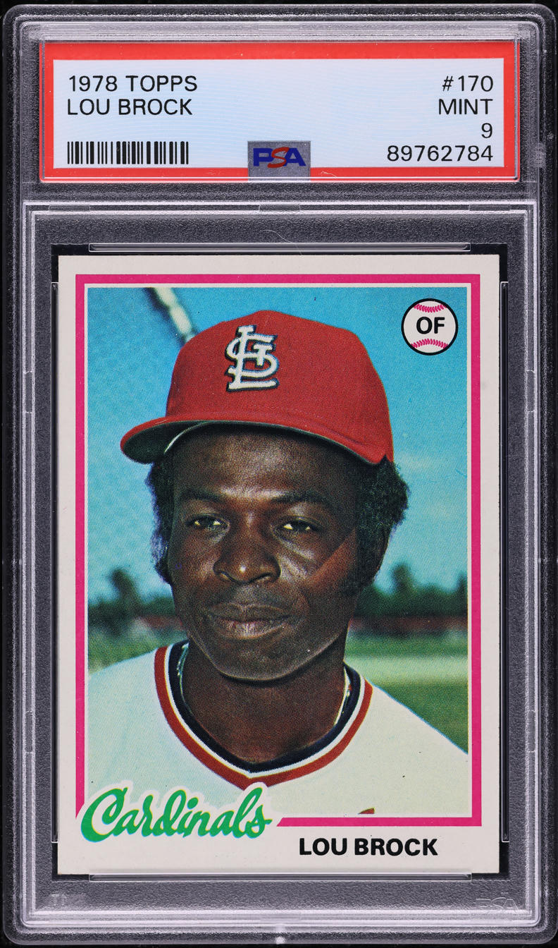 1978 Topps Lou Brock #170 PSA 9 MINT