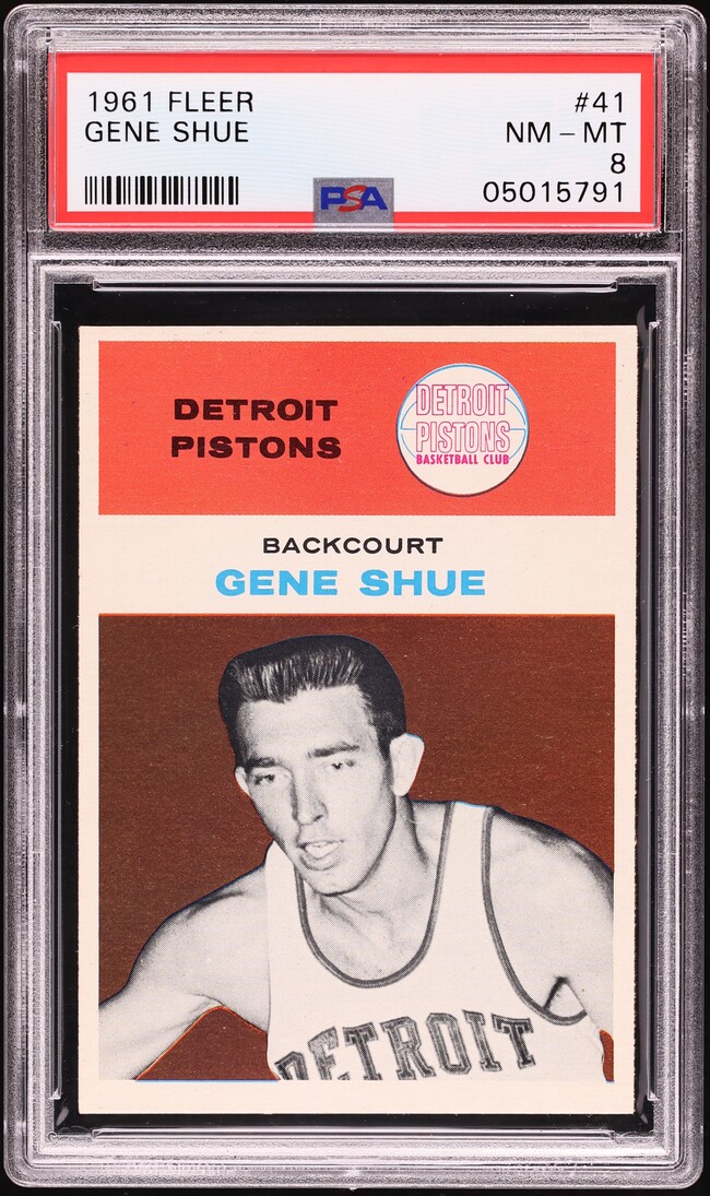 1961 Fleer Basketball Gene Shue #41 PSA 8 NM-MT