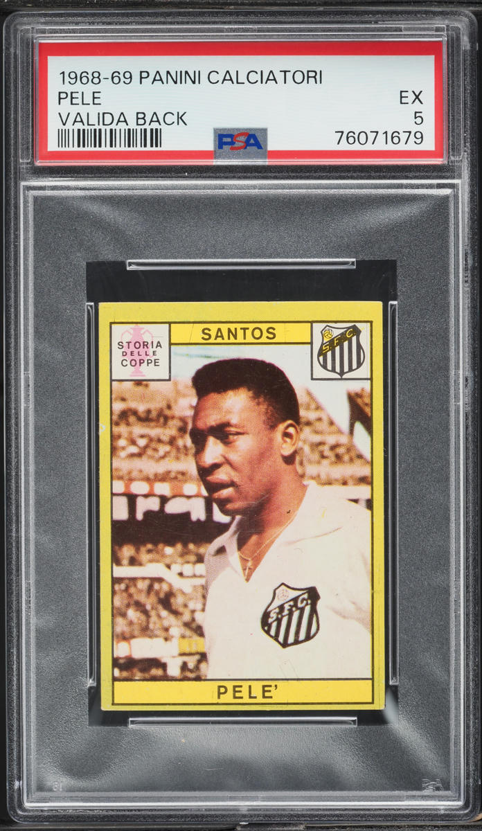 1968 Panini Calciatori Soccer Pele VALIDA BACK PSA 5 EX