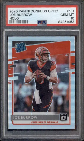 2020 Donruss Optic Holo #151 Joe Burrow RC Rookie PSA 10