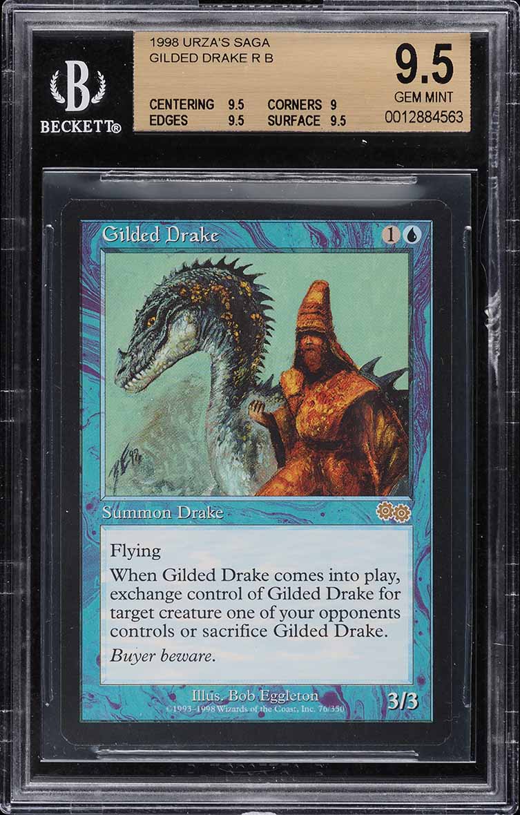 1998 Magic The Gathering MTG Urza's Saga Gilded Drake BGS 9.5 GEM MINT