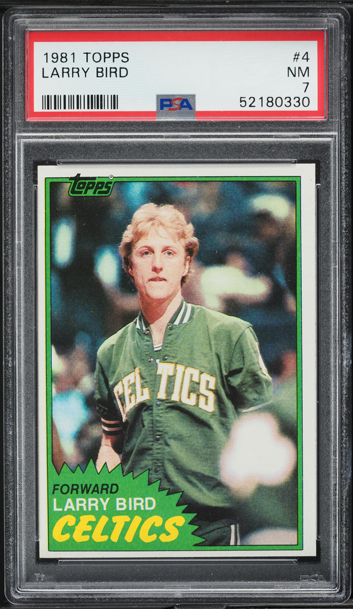 1981 Topps Basketball Larry Bird #4 PSA 7 NRMT